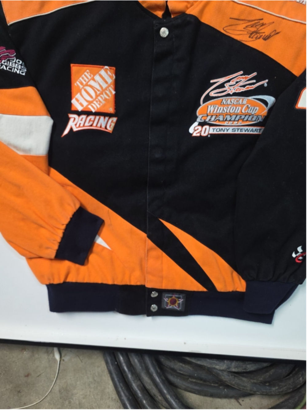 Vintage Autographed 2002 Tony Stewart Nascar Winston Cup Champions Racing Jacket - Picture 5 of 5